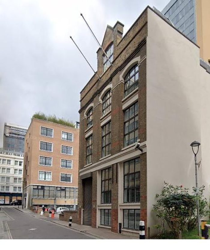 Writers House — the surviving Victorian warehouse on the site.